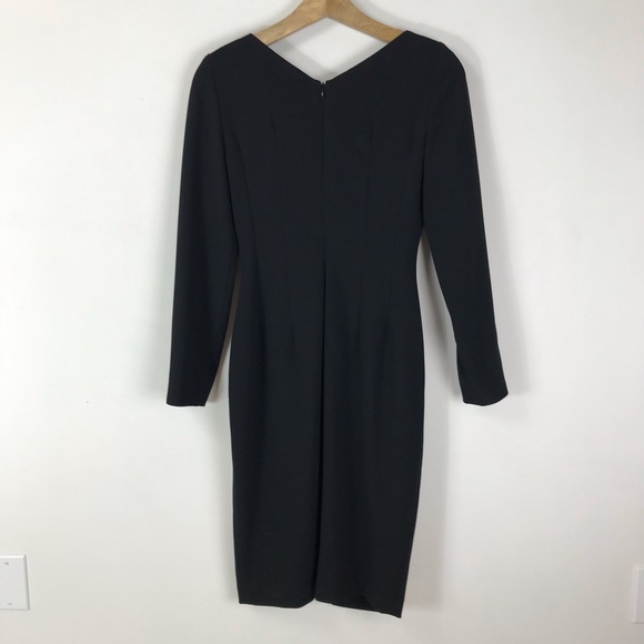 L.K. BENNETT Black Angela Long Sleeve Dress 4 - Picture 8 of 12